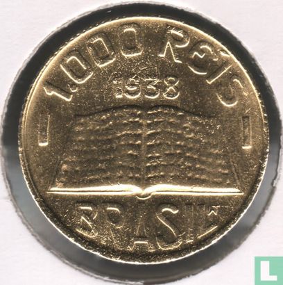 Brésil 1000 réis 1938 - Image 1