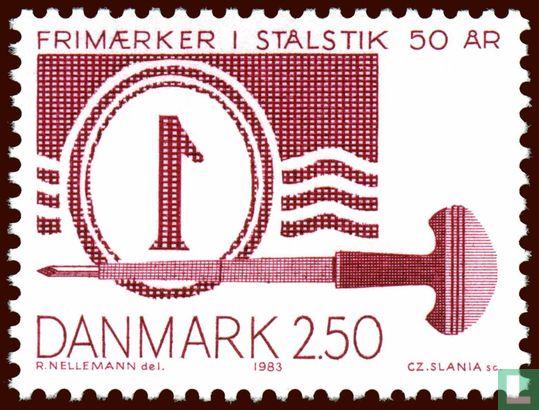 50 years engraved stamps