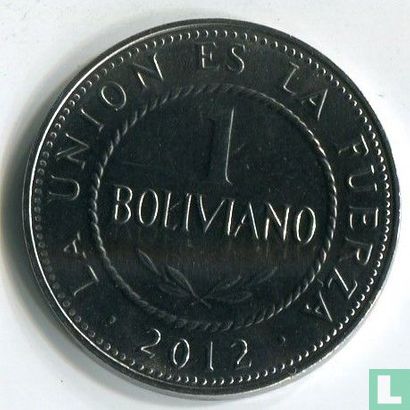 Bolivia 1 boliviano 2012 - Afbeelding 1