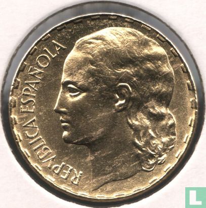 Spanje 1 peseta 1937 - Afbeelding 2