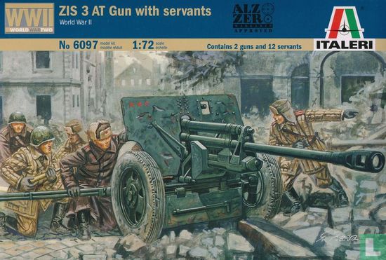 ZIS 3 AT Gun with servants - Afbeelding 1