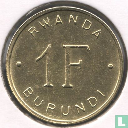Rwanda et au Burundi 1 franc 1961 - Image 2