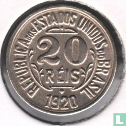 Brésil 20 réis 1920 (type 1) - Image 1