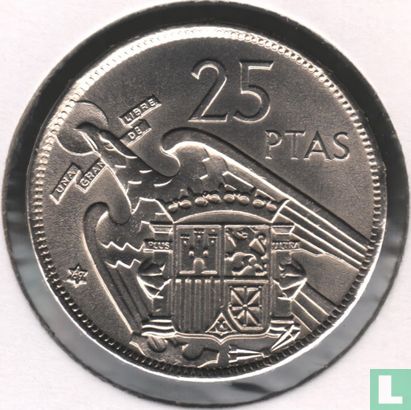 Spain 25 pesetas 1957 (69) - Image 1