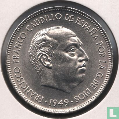 Spanje 5 pesetas 1950 - Afbeelding 2