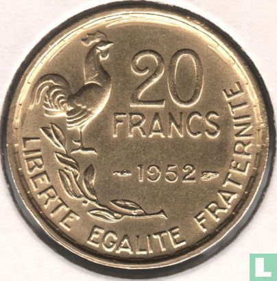 Frankrijk 20 francs 1952 (zonder B) - Afbeelding 1