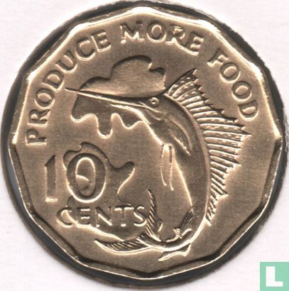 Seychellen 10 Cent 1977 "FAO"  - Bild 2