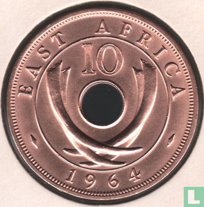 East Africa 10 cents 1964 (type 2) - Image 1