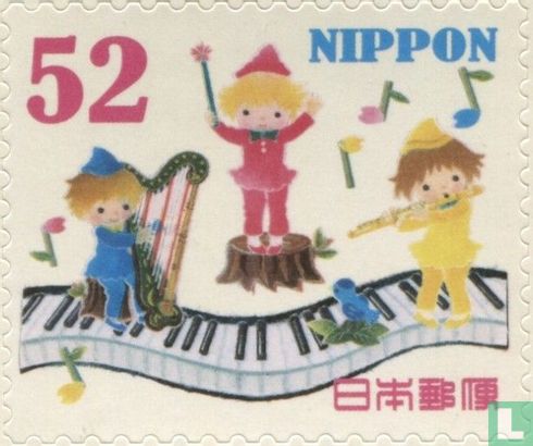 Printemps de timbres de voeux 