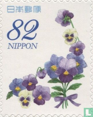 Gruß an Briefmarken Frühling