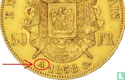 Frankrijk 50 francs 1858 (A) - Afbeelding 3