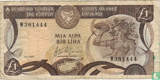 Cyprus 1 Pound 1987 - Image 1