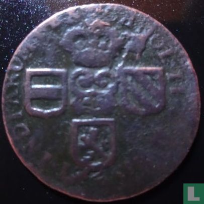 Brabant 1 liard 1693 (Antwerp) - Image 2
