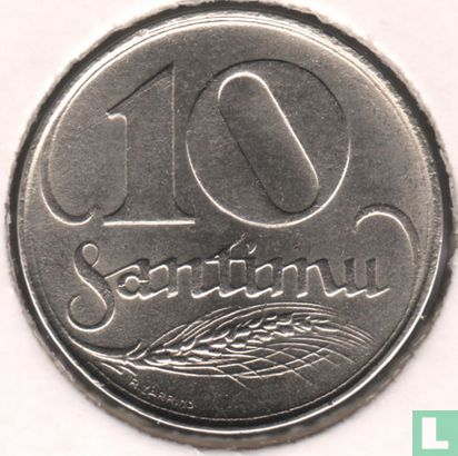 Latvia 10 santimu 1922 - Image 2