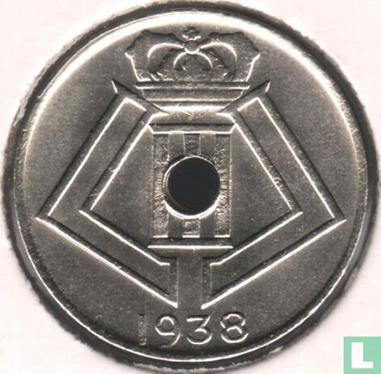 Belgique 5 centimes 1938 - Image 1