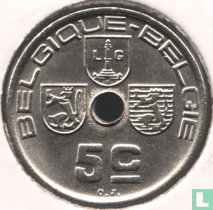 Belgique 5 centimes 1938 - Image 2