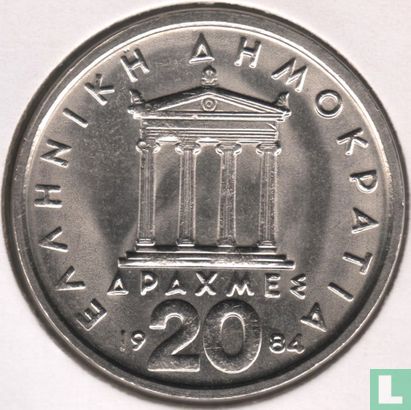 Griekenland 20 drachmes 1984 - Afbeelding 1