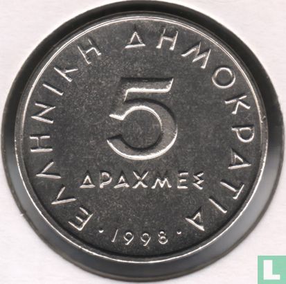 Grèce 5 drachmes 1998 - Image 1