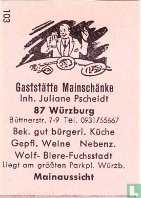 Gaststätte Mainschänle - Juliane Pscheidt