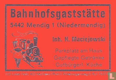Bahnhofsgaststätte - H. Maciejowski