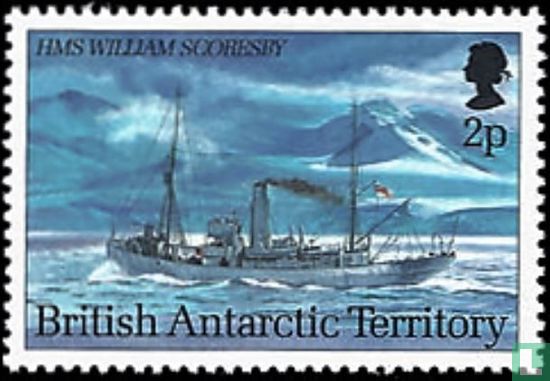 Antarctic research vessels 