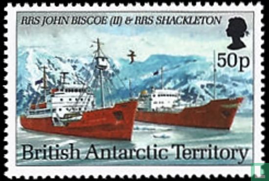 Antarctic research vessels   