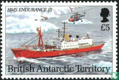 Antarctic research vessels