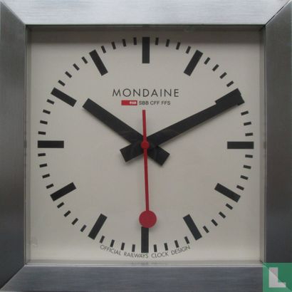 Official Swiss Railways Square Wall Clock - Image 1