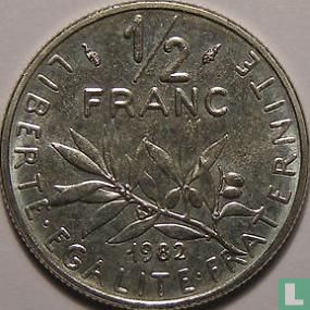 Frankreich ½ Franc 1982 - Bild 1