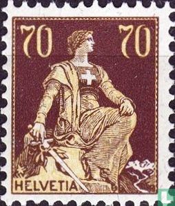 Helvétia assise avec épée