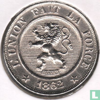 België 10 centimes 1862 - Afbeelding 1