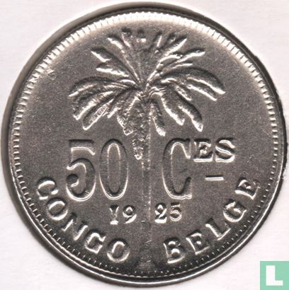 Belgian Congo 50 centimes 1925 (FRA) - Image 1