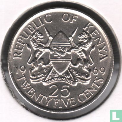 Kenya 25 cents 1969 - Image 1