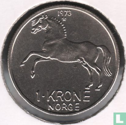 Noorwegen 1 krone 1973 - Afbeelding 1