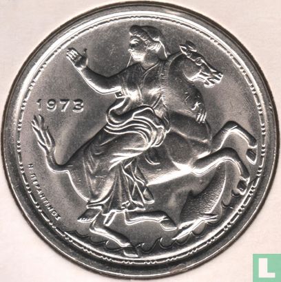 Grèce 20 drachmai 1973 (royaume - bord étroit) - Image 1