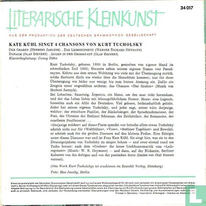 Kate Kühl singt Chansons von Kurt Tucholsky - Afbeelding 2