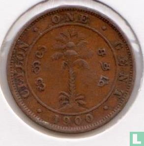 Ceylon 1 cent 1900 - Afbeelding 1
