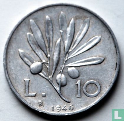 Italy 10 lire 1946 - Image 1