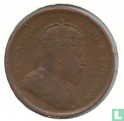 Établissements des détroits 1 cent 1908 - Image 2