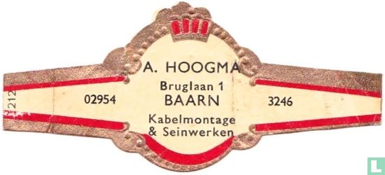 A. Hoogma Bruglaan 1 Baarn Kabelmontage & Seinwerken - 02954- 3246 - Afbeelding 1