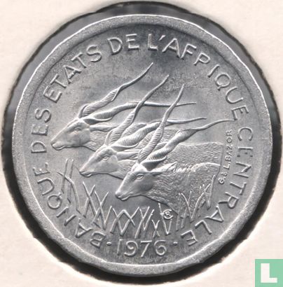États d'Afrique centrale 1 franc 1976 - Image 1