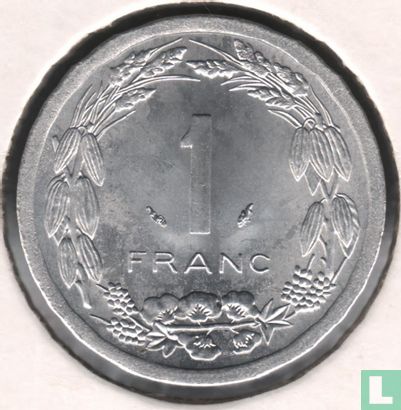 États d'Afrique centrale 1 franc 1976 - Image 2