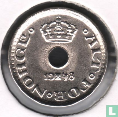 Norwegen 10 Øre 1948 - Bild 1