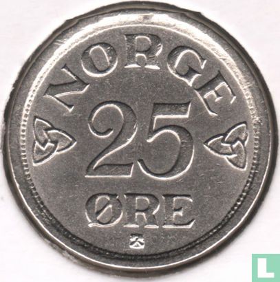 Norwegen 25 Øre 1956 - Bild 2