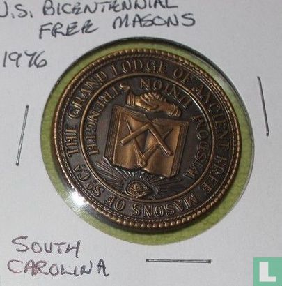 USA  Bicentennial - South Carolina Grand Lodge of Free Masons  1976 - Afbeelding 1