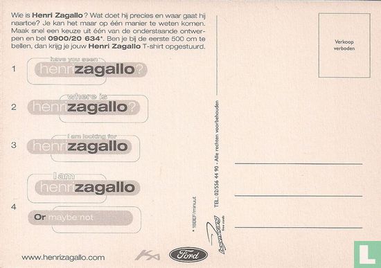 1022* - Ford Ka "have you seen henrizagallo"  - Afbeelding 2
