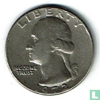 Verenigde Staten ¼ dollar 1972 (zonder letter) - Afbeelding 1