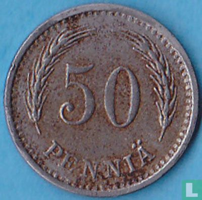 Finlande 50 penniä 1943 (fer) - Image 2
