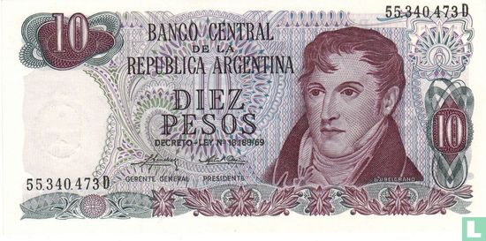 Argentinië 10 Pesos  - Afbeelding 1