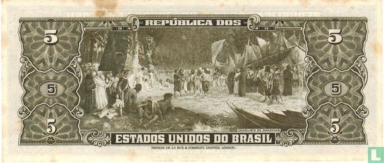 Brazil 5 cruzeiros (Claudionor de Souza Lemos & Jose Maria Alkimin) - Image 2